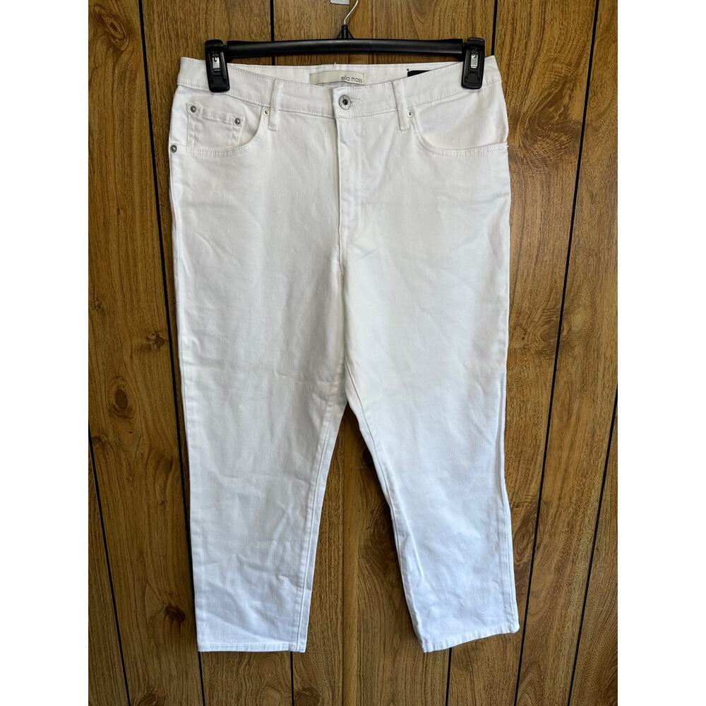 Ella Moss Women's Denim High Waist Straight Leg Jeans Light Wash White SZ 10/30